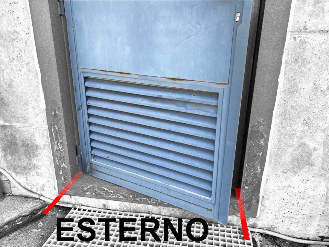 infisso interno ingombrante
